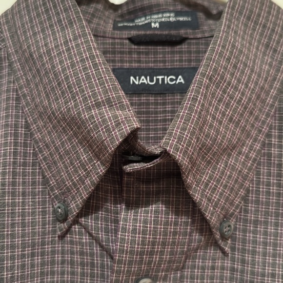 NWT Nautica Windy Charcoal Flannel 55% cotton 45% Tencel pocket shirt Men’s M - Picture 2 of 11